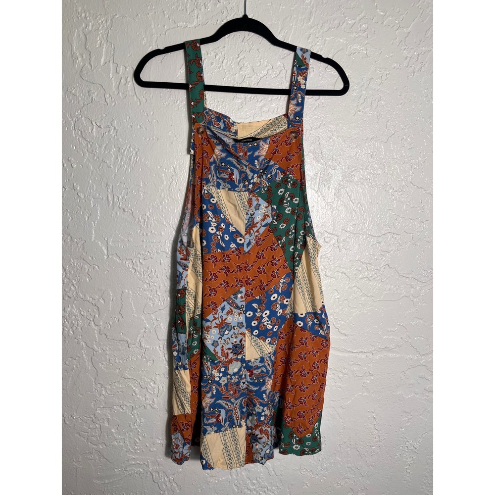 Dokotoo Boho Patchwork Romper Jumper Women's M 100% Viscose Floral Print